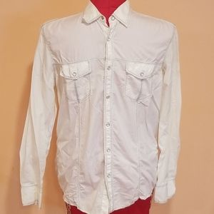 INC white LARGE Casual Shirt